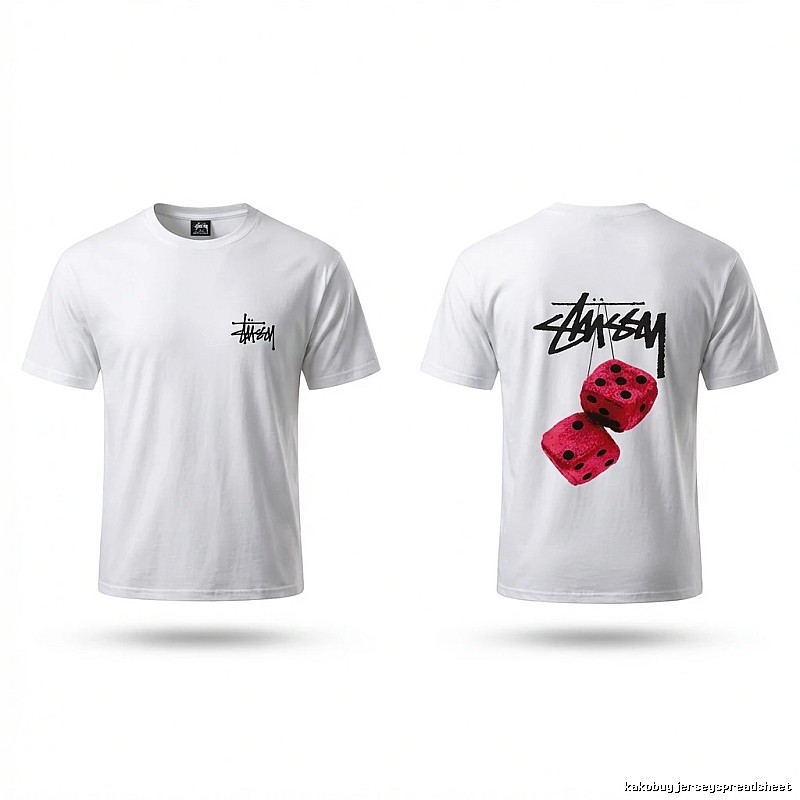 Stussy Dice Print White T-shirt