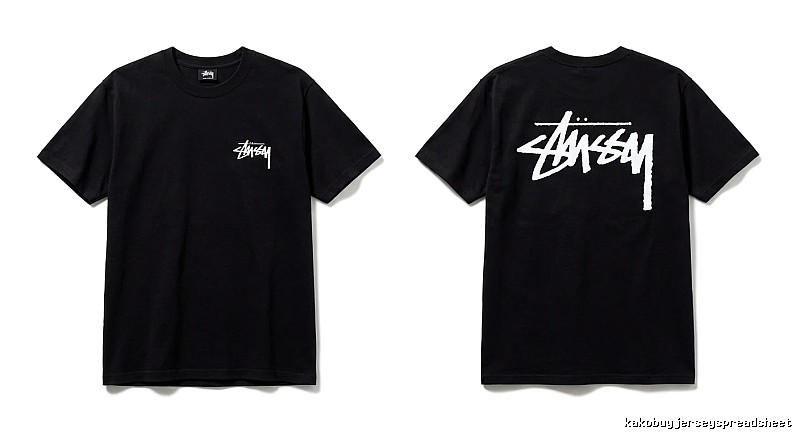 Stussy graffiti-style black T-shirt