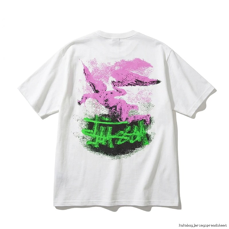 Stussy graffiti-style white T-shirt