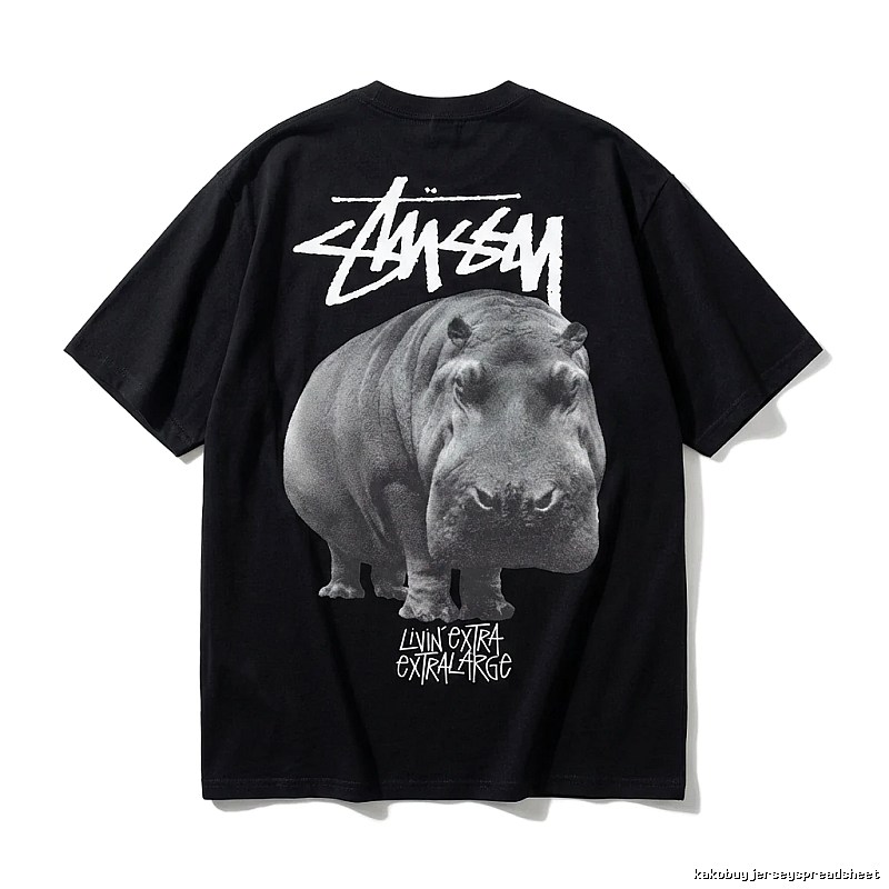 Stussy Hippo Print Black T-shirt