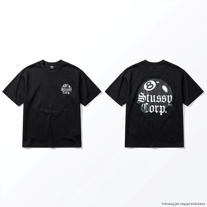 Stussy No.8 Retro Style Black T-shirt