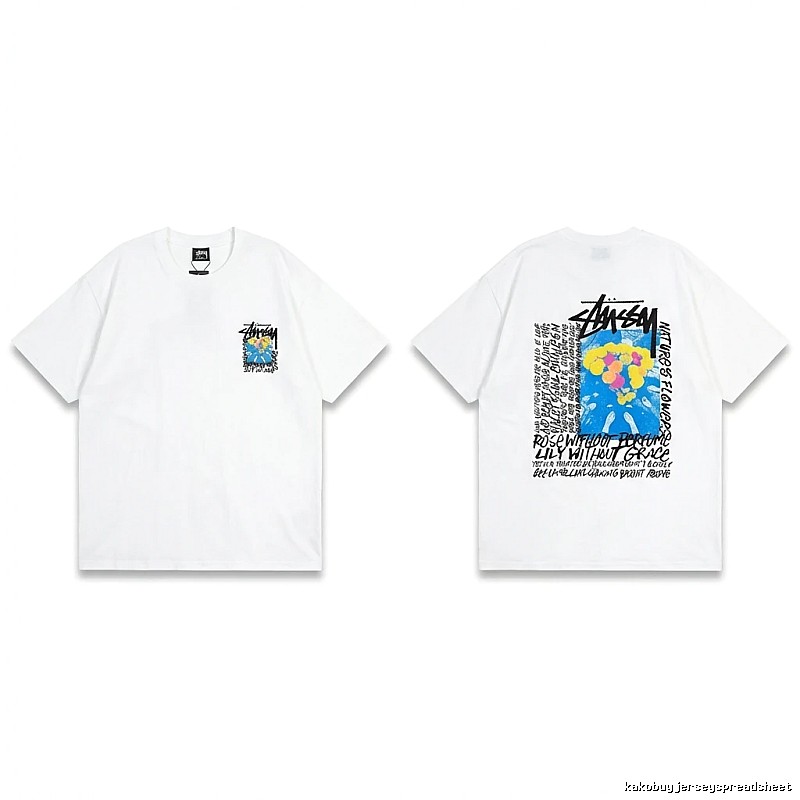 Stussy Printed Trendy White T-shirt
