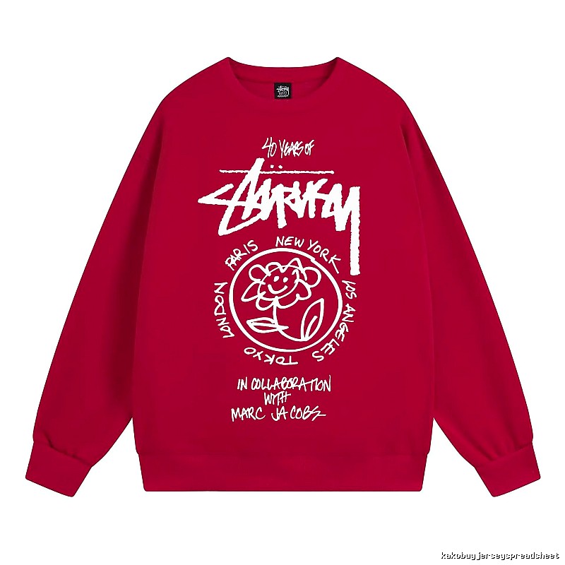 Stussy Red Style 539 Graphic SweatShirt Downtown Style