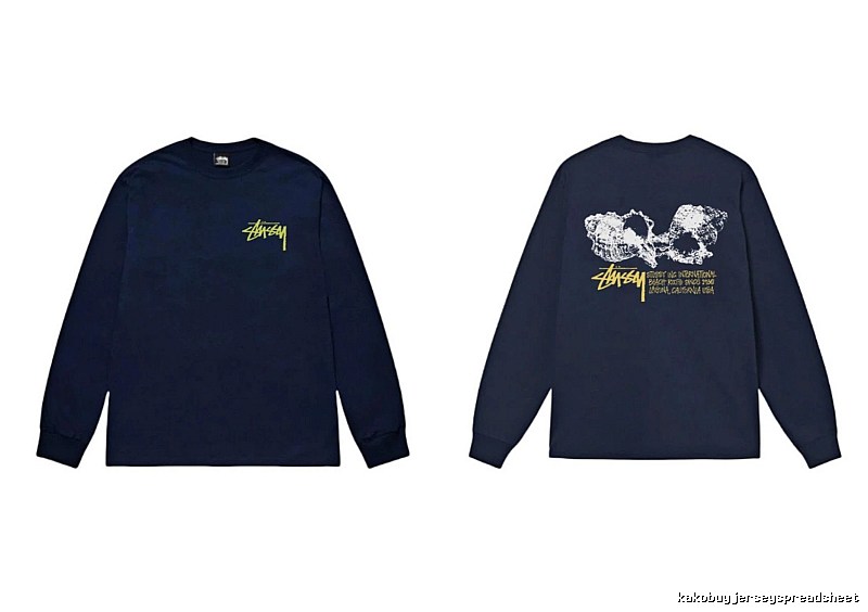 Stussy Skull Print Dark Style Long-sleeve