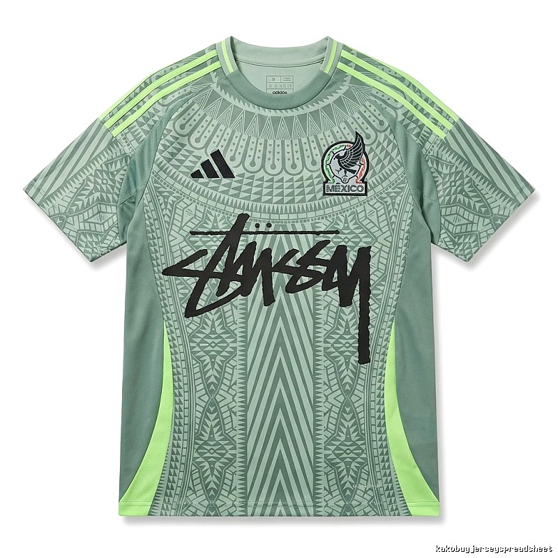 Stussy sporty gray-green short-sleeve