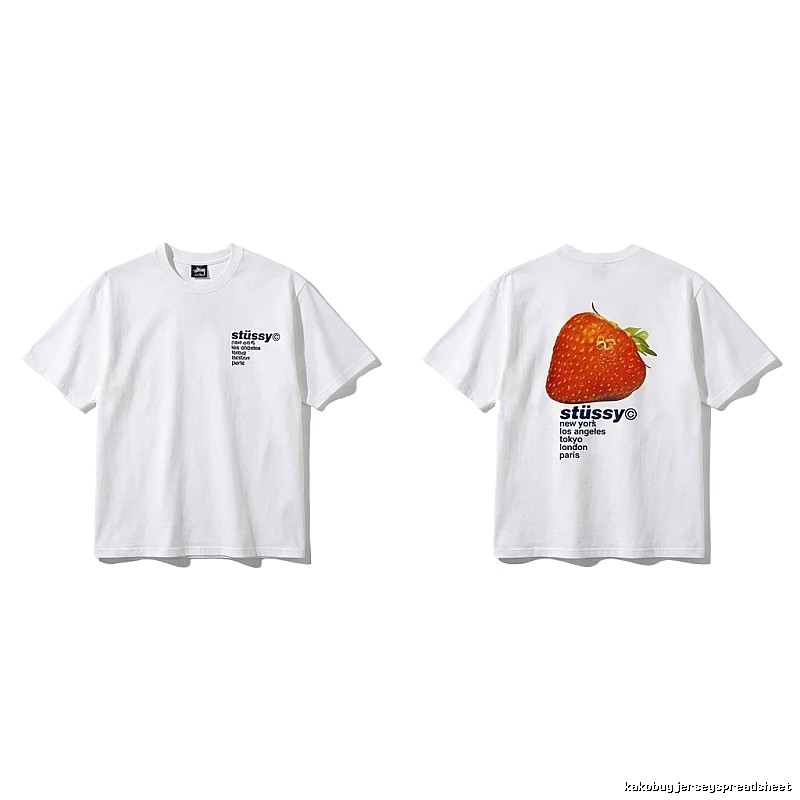 Stussy Strawberry Print White T-shirt