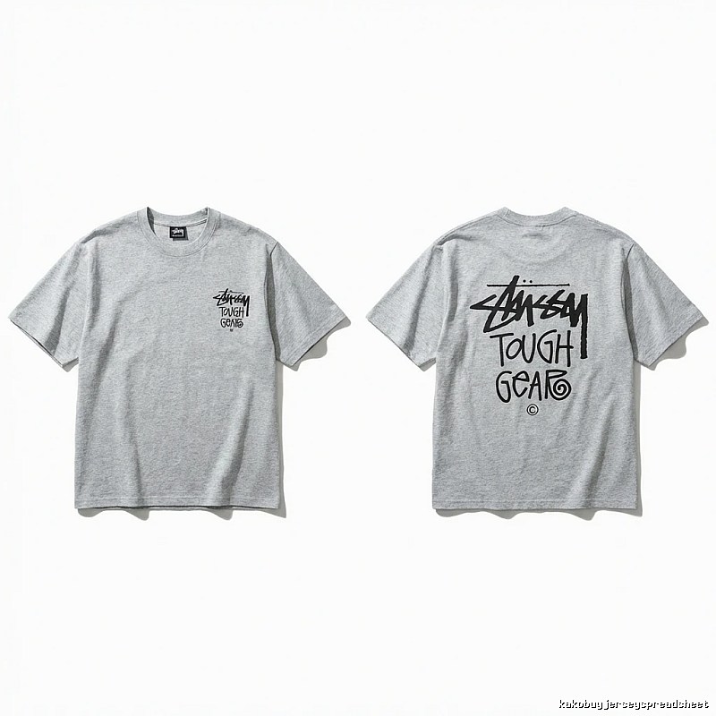 Stussy Tough Gear series grey T-shirt