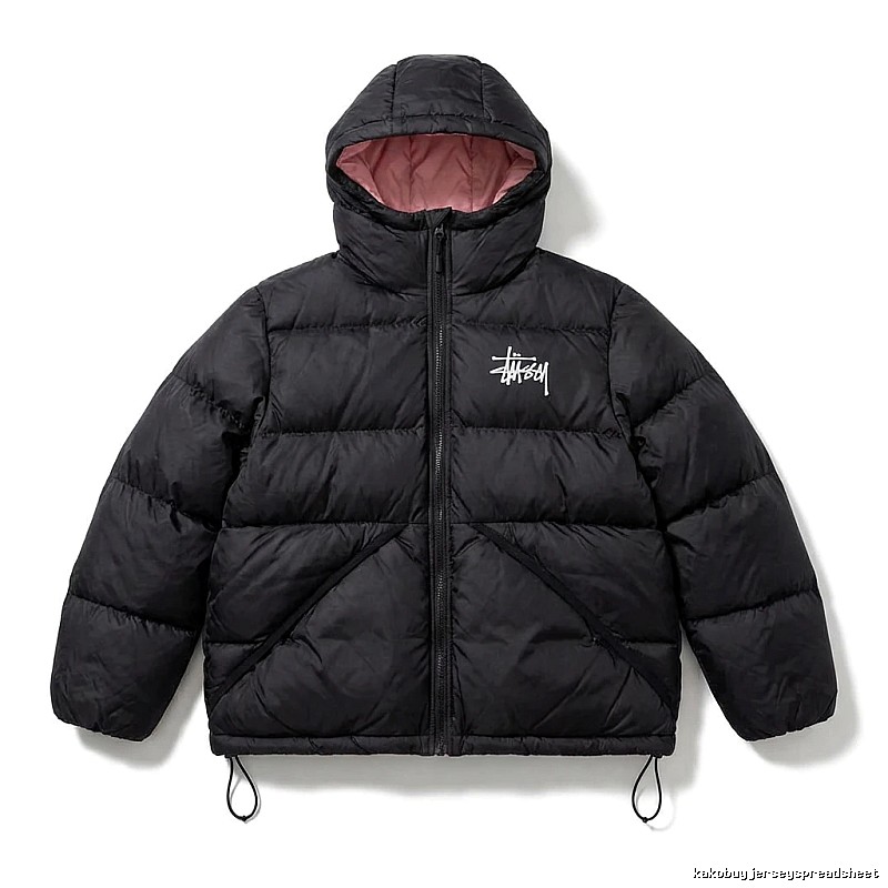 Stussy trendy and cool black down jacket