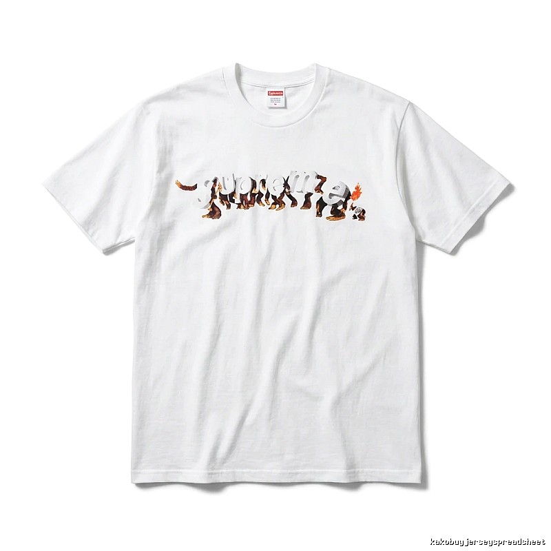 Supreme Animal Print Simple White T-shirt