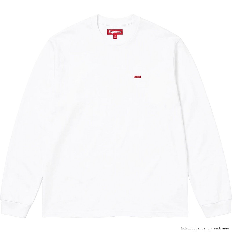 Supreme basic simple white long-sleeve