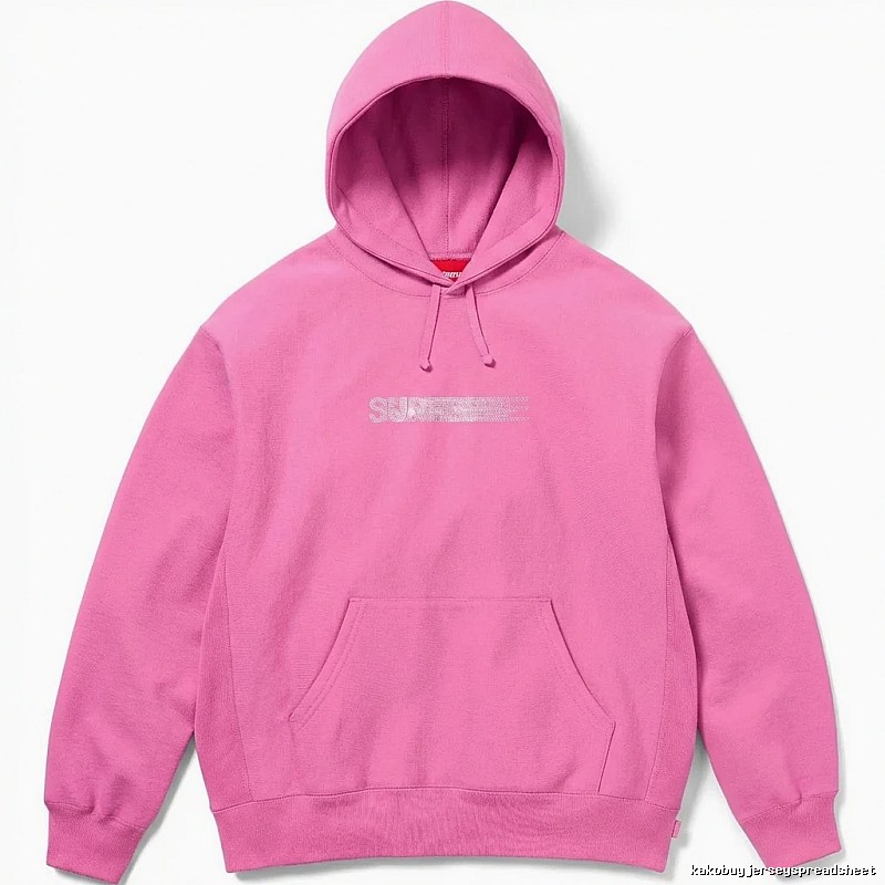 Supreme basic style simple pink hoodie