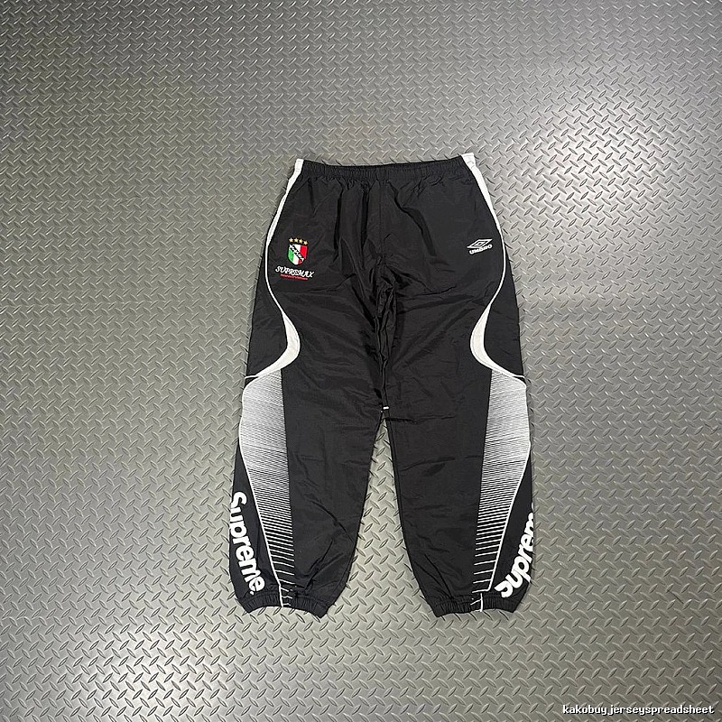 Supreme Black Curved Panel Track Pants
