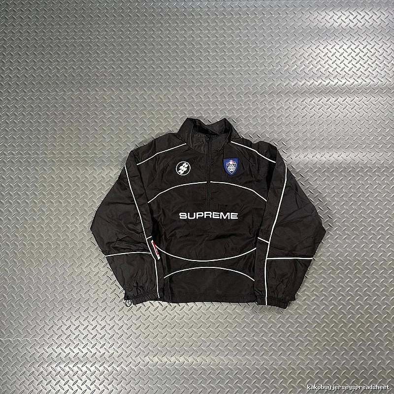 Supreme Black Piped Half-Zip Track Jacket
