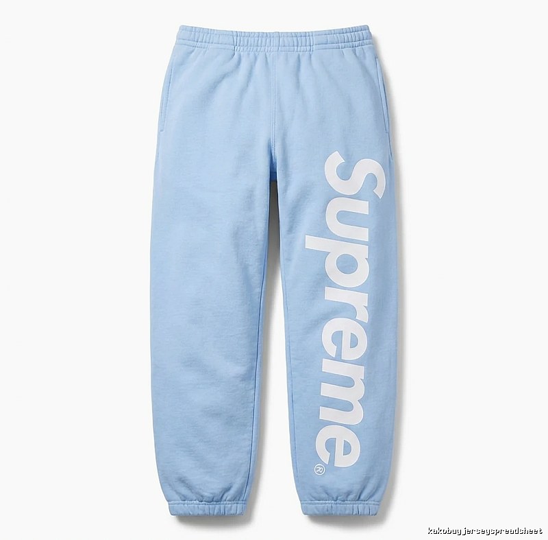 Supreme casual style light blue sweatpants