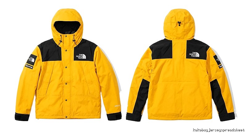Supreme co-branded outdoor-style yellow coat