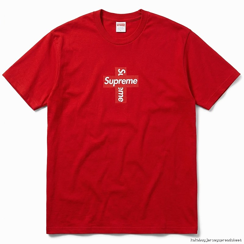 Supreme Cross Simple Style Red Clothes
