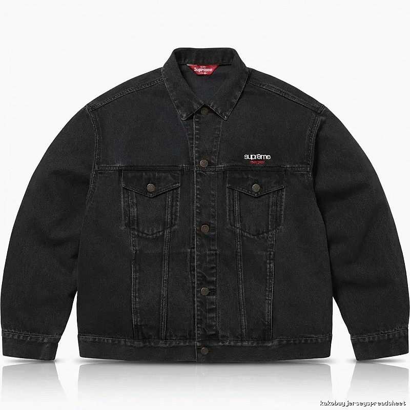 Supreme denim-style black jacket