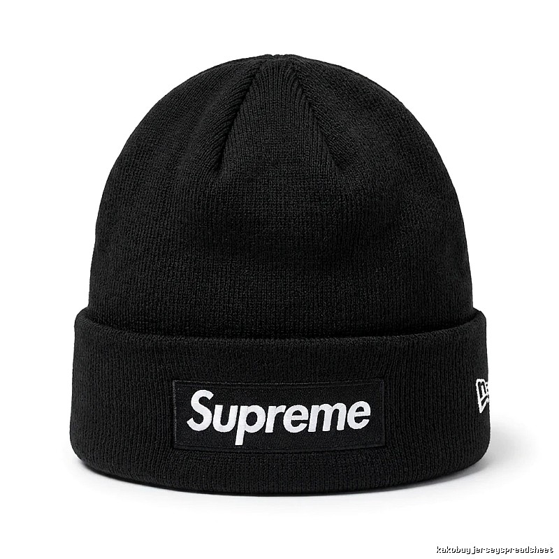 Supreme minimalist style black cold hat