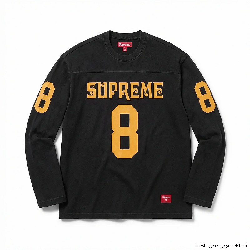 Supreme No.8 Retro Style Black T-shirt