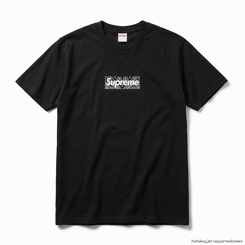 Supreme - printed trendy black T - shirt