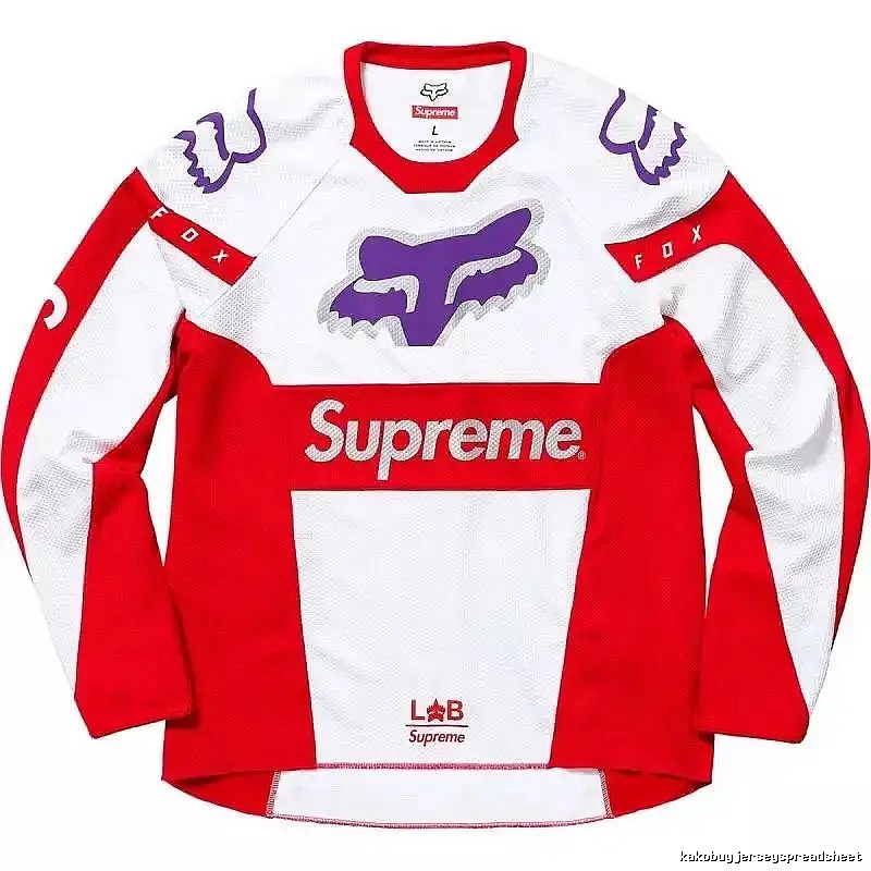 Supreme red and white sporty top