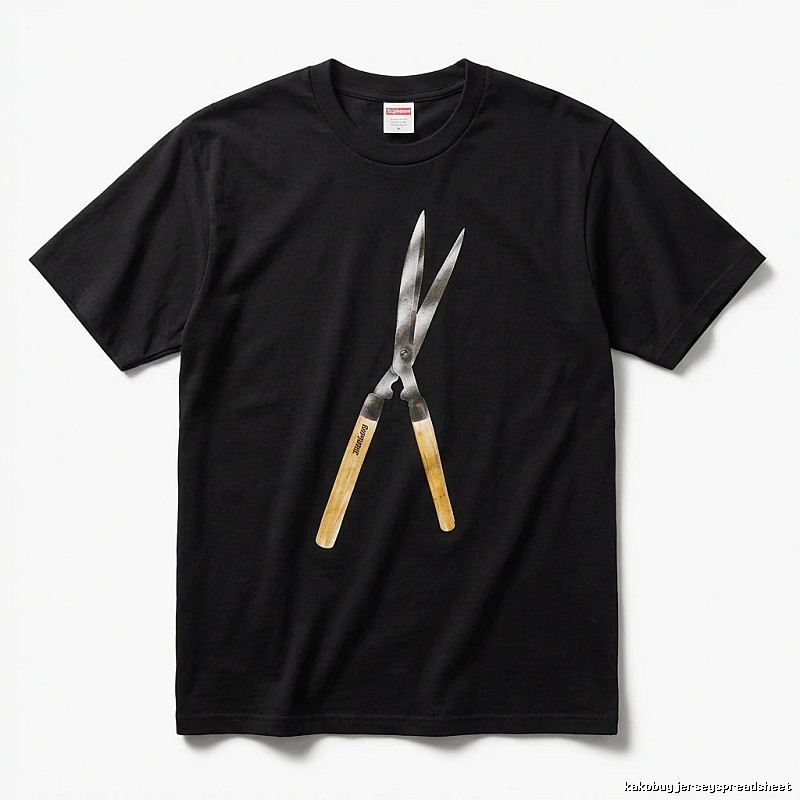 Supreme Scissors Print Black T-shirt