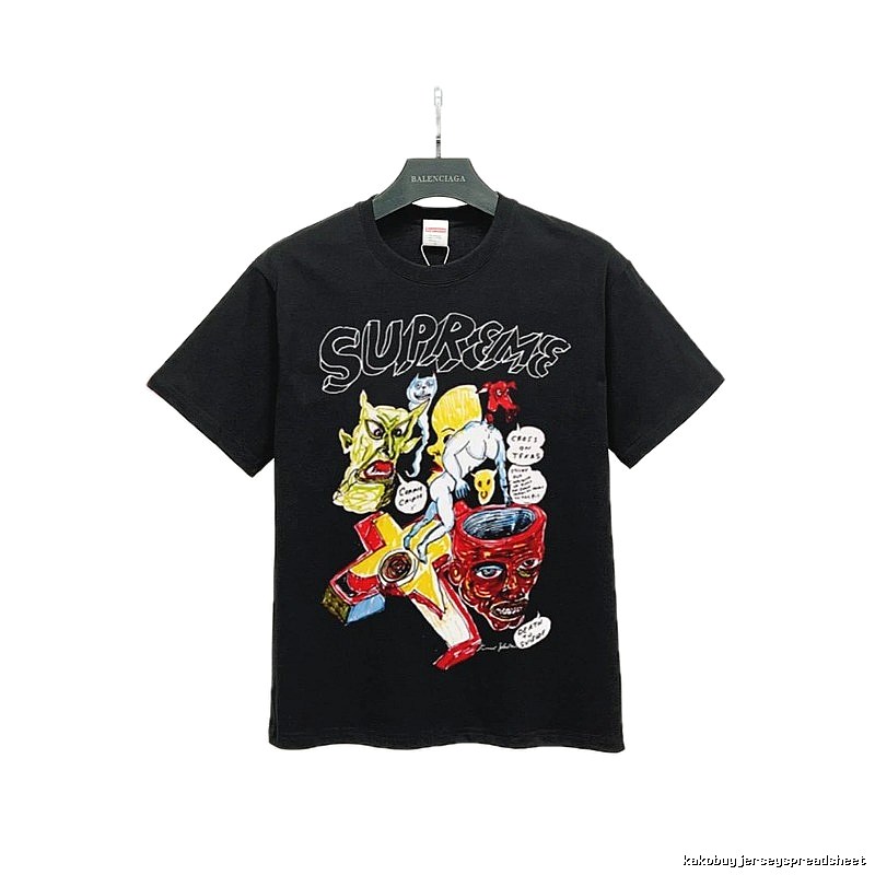 Supreme x Graffiti Collab Street Style Black T-Shirt