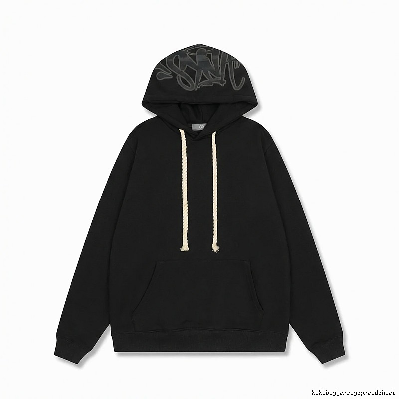 SynaWorld graffiti-style black hoodie