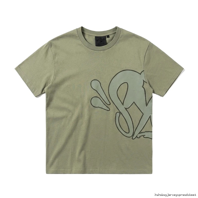 SynaWorld Graffiti Style Khaki T-shirt