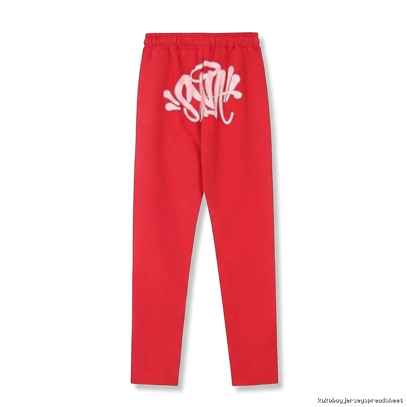 SynaWorld graffiti-style red trousers
