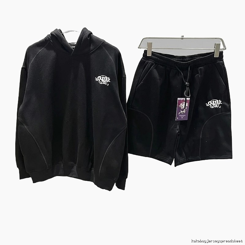 SynaWorld Trendy Cool Black Hooded Set