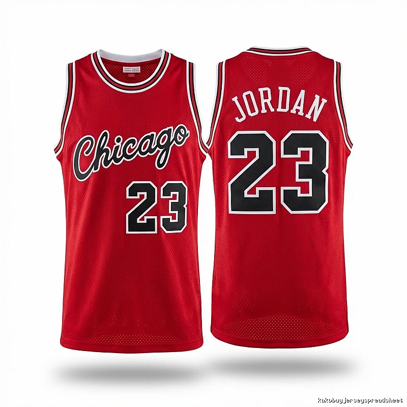 The No. 23 red basketball jersey of Michael Jordan