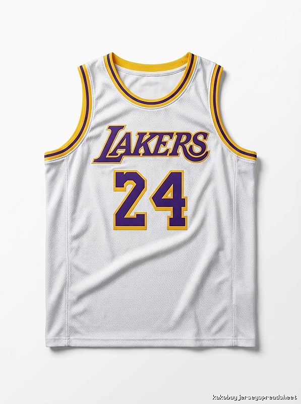 The No. 24 white jersey of the Kobe Lakers.