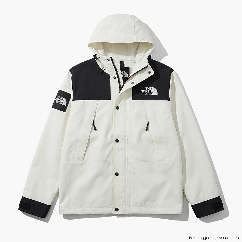The North Face black-and-white stylish windbreaker