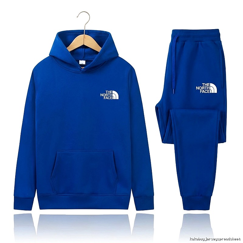 The North Face simple-style blue suit.