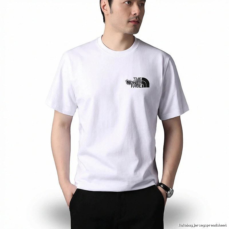 The North Face simple style white T-shirt