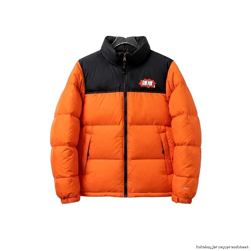 The North Face violent orange down jacket