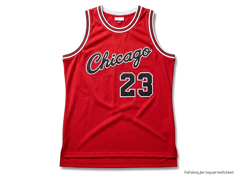 The retro red jersey of the Michael Jordan