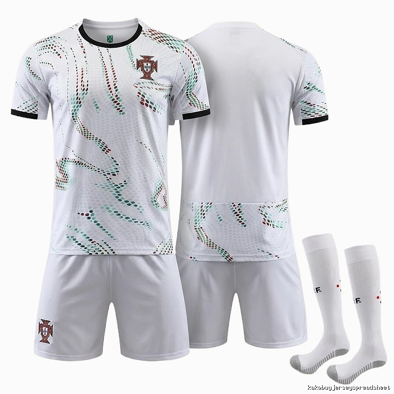 The trendy white of the Portuguese team uniform.