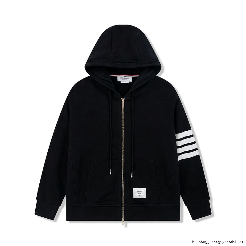 Thom Browne minimalist black hoodie