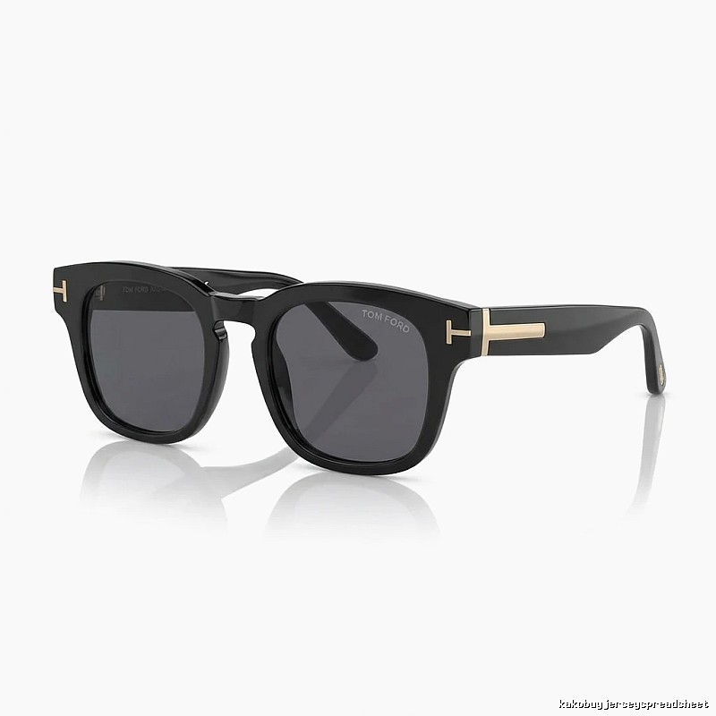 Tom Ford Square Trendy Cool Black Sunglasses