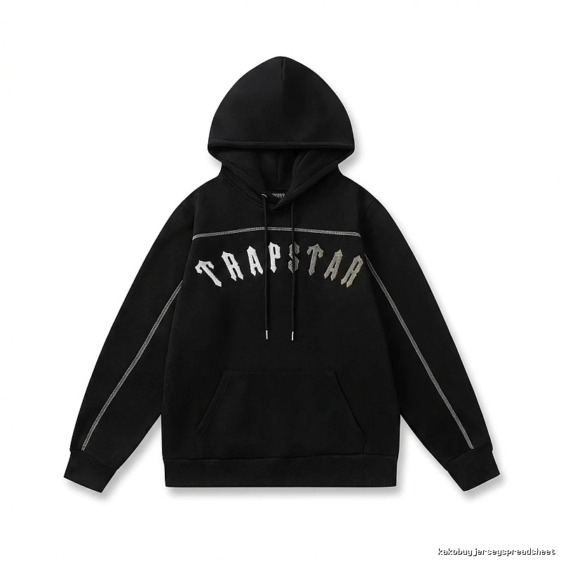 Trapstar Letter Black Tide Hoodie
