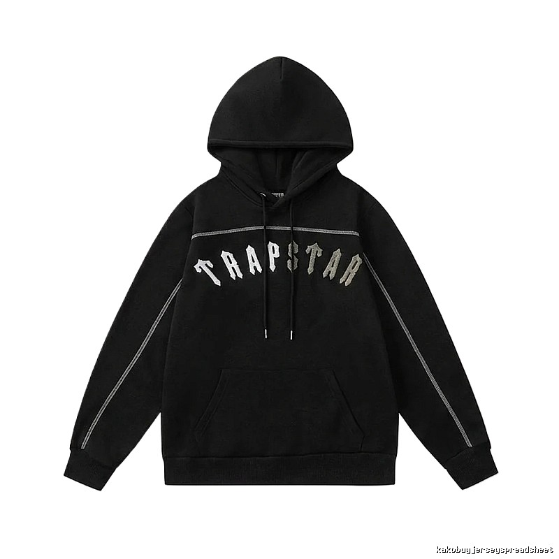 Trapstar letter-style black hoodie