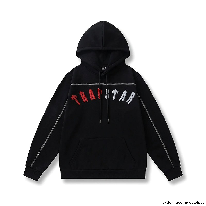 Trapstar letter-style black hoodie