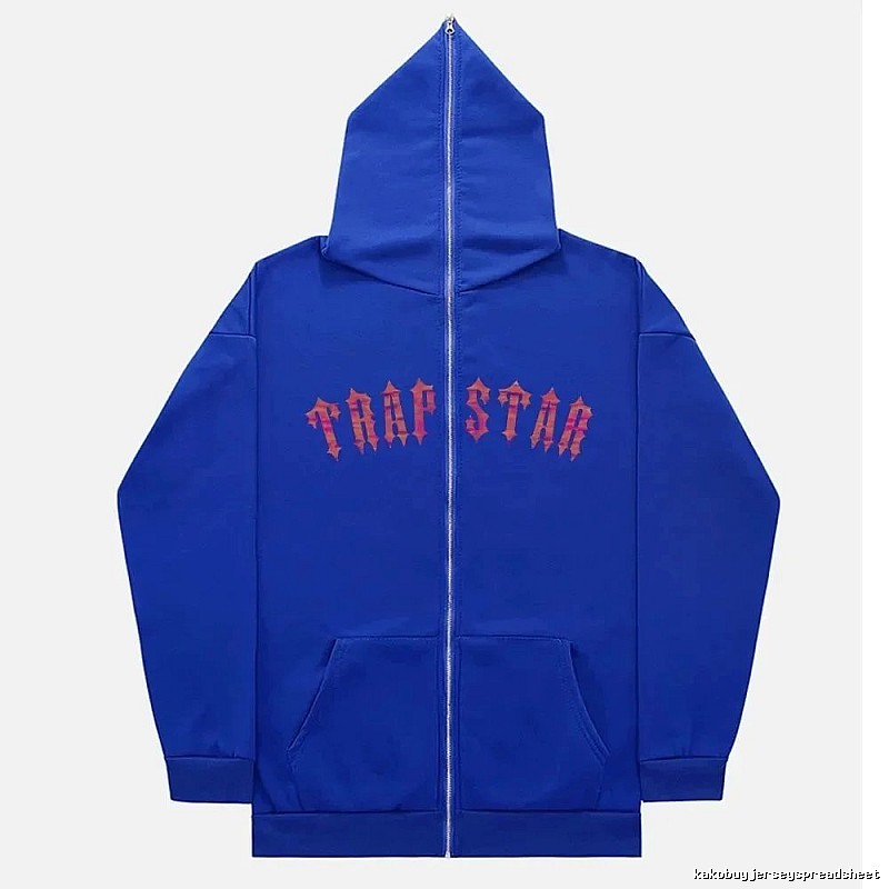 Trapstar Logo Detail Graphic zip hoodie Black Zip Pink with Relaxed Feel