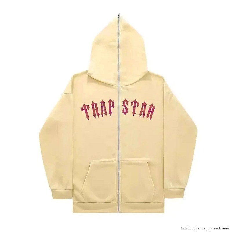 Trapstar Resort Graphic zip hoodie Black Zip Pink for Travel Looks