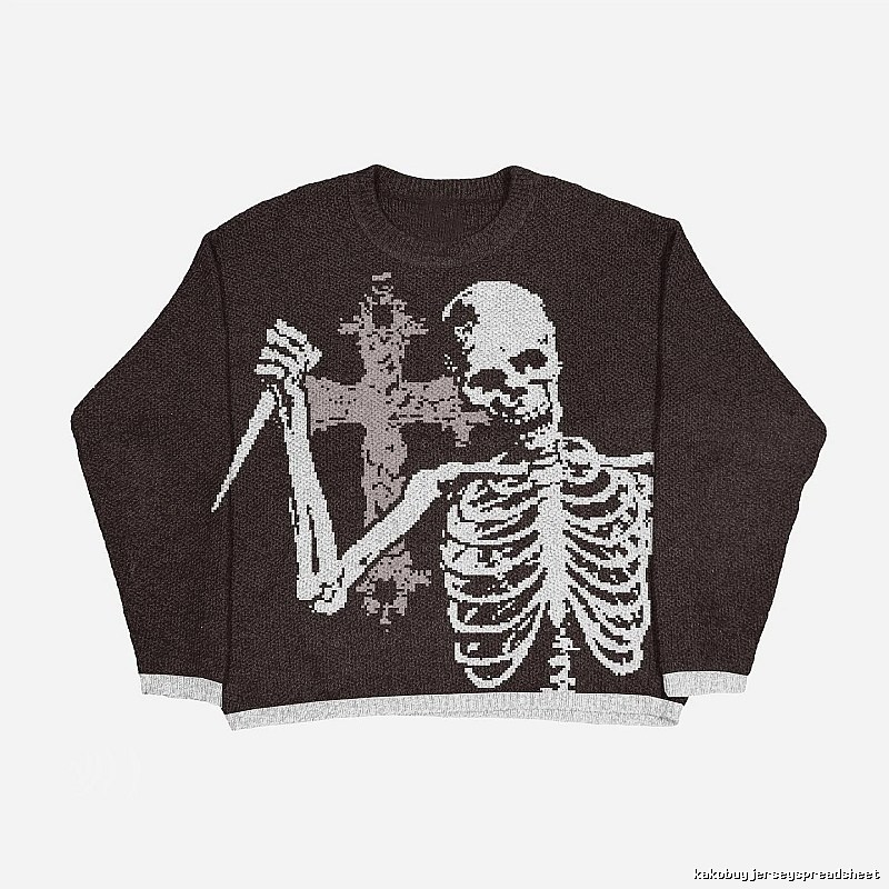 Travel Anime graphic sweater Black Knit Top with Modern Look
