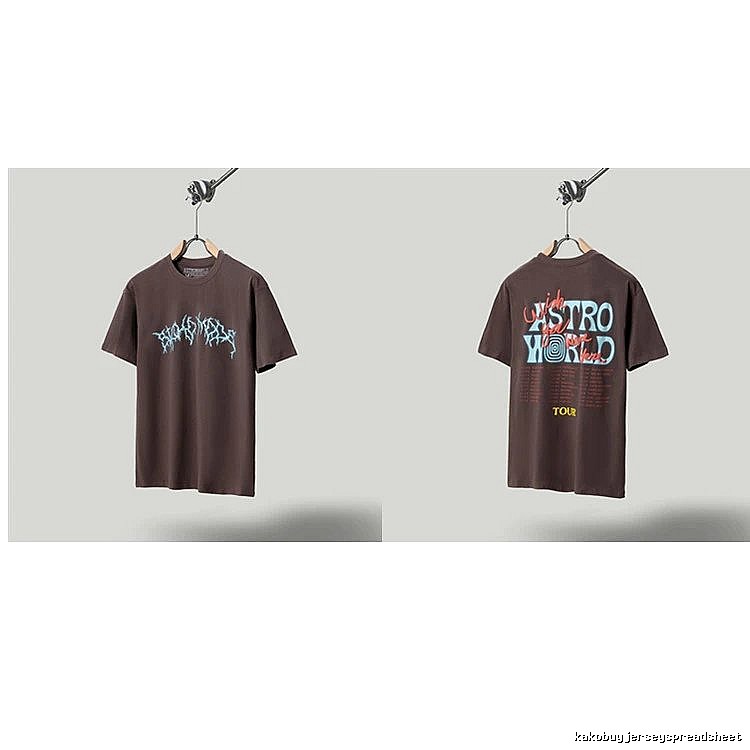 Travis Scott Astroworld Street Style Dark Brown T-Shirt