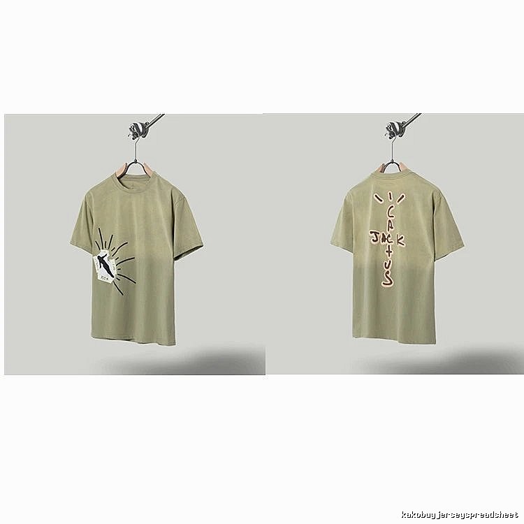 Travis Scott Cactus Jack Streetwear Khaki Green T-Shirt