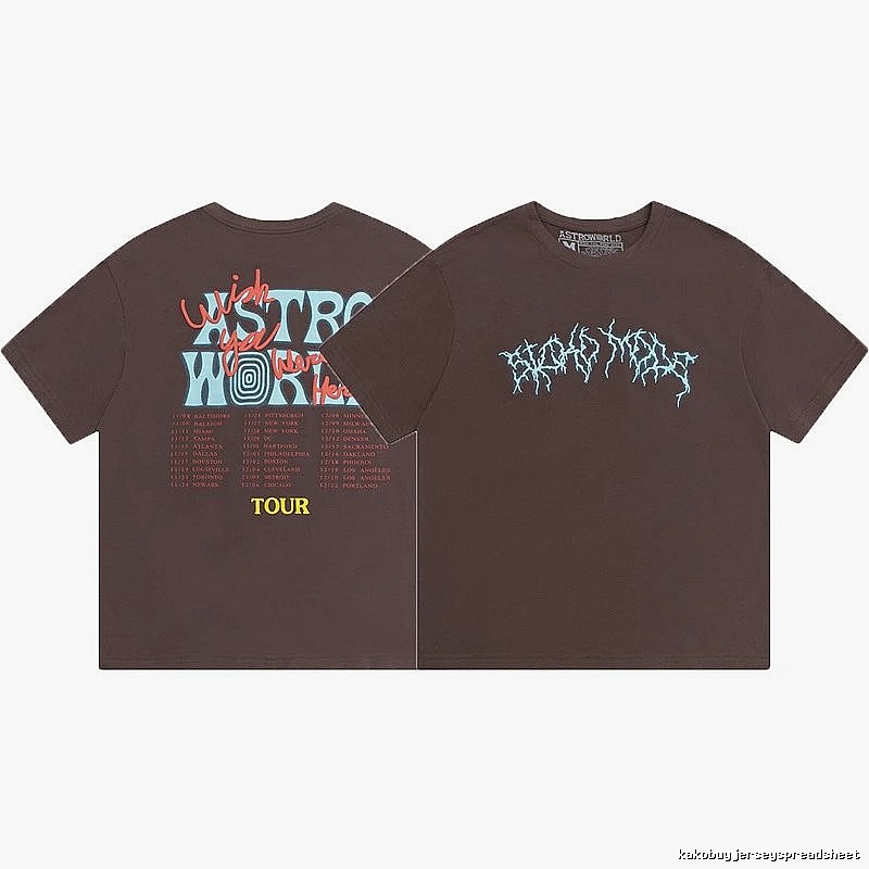 Travis Scott Logo Detail Graphic T-shirt Brown Travis Scott with Relaxed Feel